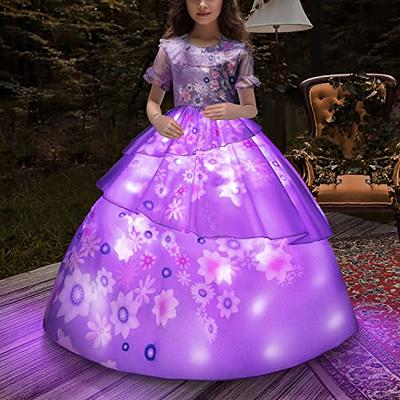  UPORPOR Light Up Princess Dress Costume for Girls