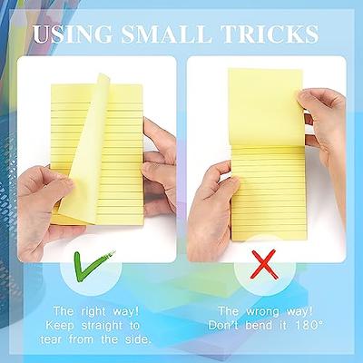 Early Buy 6 Pads Lined Sticky Notes with Lines 4x6 Self-Stick