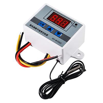 Eujgoov Digital Display Microcomputer Thermostat Temperature Controller  Switch Temperature Sensor Microcomputer Thermostat for Air Conditioning  System