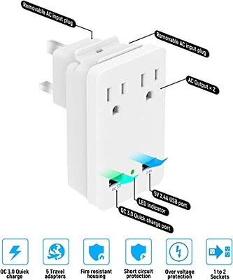 BESTEK UK Travel Plug Adapter Set, adaptador de Aruba