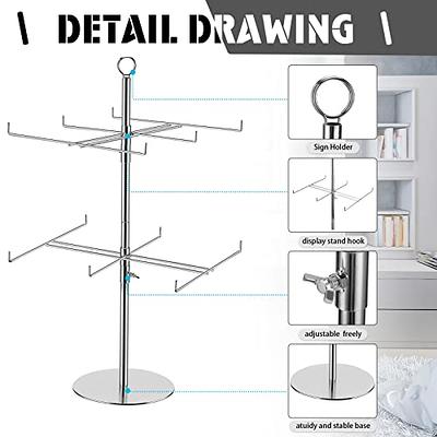 YEOOE Retail Display Racks 7 Tier Spinning Display Stand, Movable Shop  Spinner Rack with Hooks, Retail Display Stand for Jewelry Keyring Hats  Socks