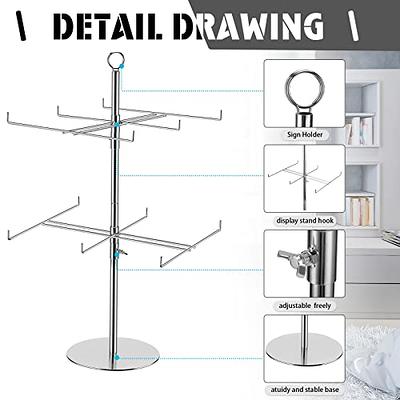 Wesiti 2 Pcs Metal Display Rack 2 Tier Spinner Display Stand Rotating Craft  Show Countertop Display Stands Heavy Duty Keychain Stand Spinning  Adjustable Jewelry Organizer for Mall Retail Store Vendor - Yahoo Shopping