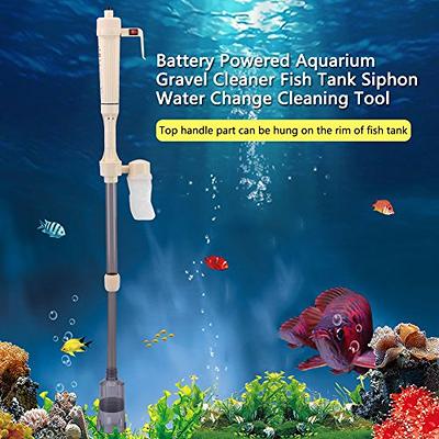 Zerodis Electric Aquarium Gravel Cleaner,Battery Powered Fish Tank Siphon  Water Change Cleaning Tool Sand Gravel Washing Device Pump Filter for Aquarium  Fish Tank Pond (Battery Not Included) - Yahoo Shopping