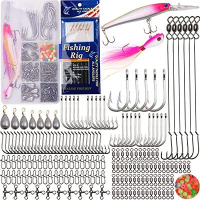 226pcs Saltwater Fishing Tackle Kit with Tackle Box - Saltwater Fishing  Lures Fishing Rigs Bucktail Jig Fishing Hooks Fishing Weights Swivel Snap  Beads Various Fishing Accessories - Yahoo Shopping