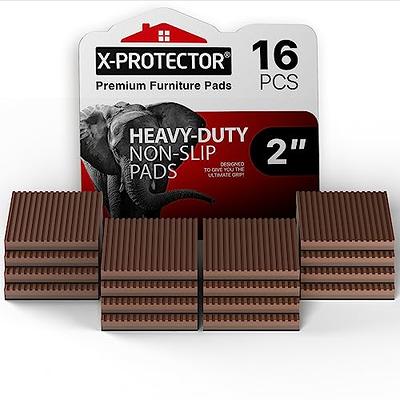 X-Protector Non Slip Furniture Pads - 16 PCS 2 Square - Self-Adhesive Anti  Skid Pads for