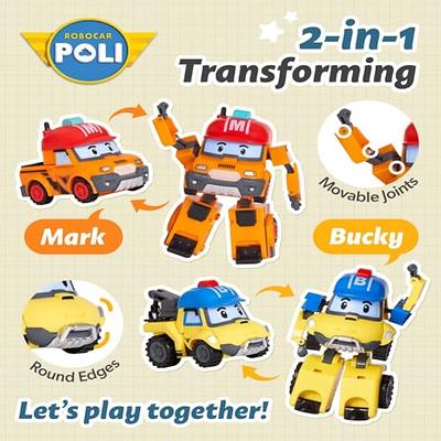 Robocar POLI Toys, [2 PACK] POLI & HELLY Transforming Robot Toys, 4 Action  Figure Vehicles for Ages 3 and up