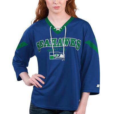 Starter Mens Seattle Seahawks Hoodie Sweatshirt, Blue, Large