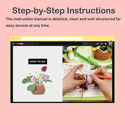 Cadeya Crochet Kit for Beginners, Crocheting Bags Kits with Step-By-Step  Video Tutorials, Knitting Starter Pack for Adults and Kids - Yahoo Shopping