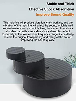 Speaker Shock-Absorbing Pad Anti Vibration Feet Pad Stand Speaker Feet Pad  Base Stand for Electronics 4 Pieces Black 