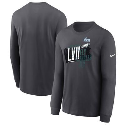 Women's Fanatics Branded Heather Gray Philadelphia Eagles Super Bowl LVII  Raise The Bar Tri-Blend Half-Sleeve V-Neck T-Shirt