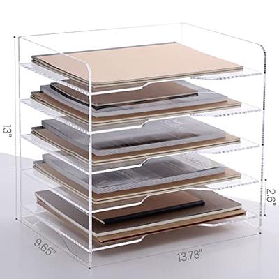 SANRUI Paper Organizer for Desk,Acrylic Stackable Letter Tray, Clear Paper  Tray, Paper Sorter for Office,Home or School,2-Pack - Yahoo Shopping