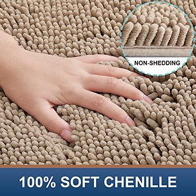 smiry Chenille U-Shaped Toilet Bathroom Rugs, Soft Absorbent Non-Slip  Contoured Rugs, Machine Washable Contour Bath Mats for Bathroom Toilet  (24x20