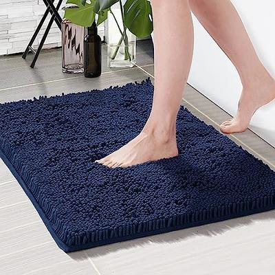 Bathroom Rugs Non Slip, Large Bath Rugs for Bathroom Decor, Bathroom Shower  Floor Mat, Machine Washable Bath Rug Runner, 16X24, Navy 