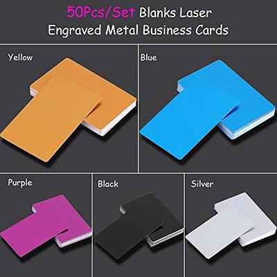 50Pcs Metal Blanks Business Cards, Aluminum Blank Cards Metal Engraved  Blank Business Visiting Name Cards Smooth Finish Metal Business Cards  Blanks(Blue) - Yahoo Shopping