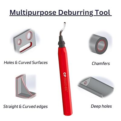 Deburring Tool Kit 10PCS Steel Rotary Deburr Blades with Blue Handle  Handheld