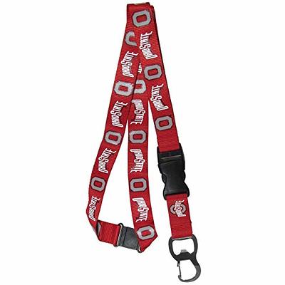 Hillman Ohio State Buckeyes Red, White and Black Lanyard in the