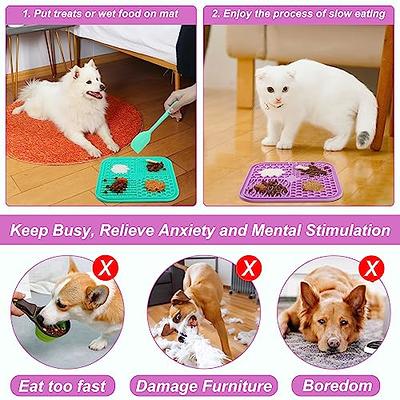 MateeyLife Large Lick Mat for Dogs and Cats with Suction Cups 2PCS, Dog  Licking Mat for Anxiety Relief, Cat Peanut Butter Lick Pad, Dog Enrichment