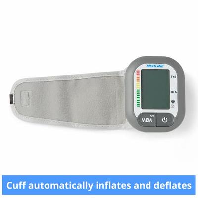 SmartHeart Blood Pressure Monitor, D-Ring Wrist Cuff, Advanced Inflation  Technology, Rechargeable