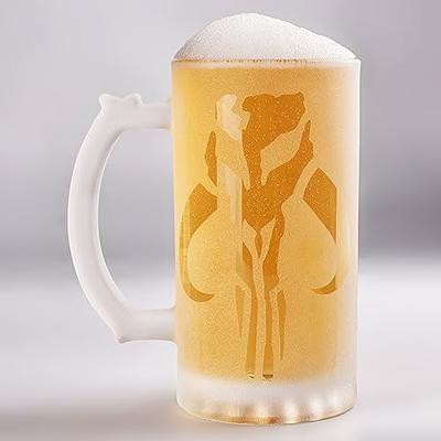 Smazing Prints [a day without beer is like...just kidding, I have no idea]  Frosted Glass Beer Mug Gift 16 Oz