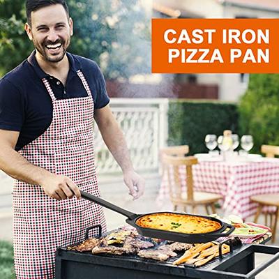 MixRBBQ Cast Iron Skillet Plate - Pizza Pan Pizza Oven Accessories