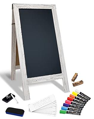 HBCY Creations Rustic Magnetic A-Frame Chalkboard Deluxe Set / 8 Chalk  Markers + 10 Stencils + 2 Magnets! Outdoor Sidewalk Chalkboard Sign/Large  40 x 20 Sturdy Sandwich Board (The Deluxe Set) - Yahoo Shopping