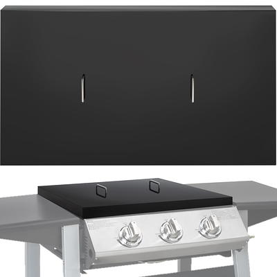 VEVOR Stainless Steel Griddle,Universal Flat Top Rectangular Plate, BBQ Charcoal/Gas Non-Stick Grill with 2 Handles and Grease Groove with Hole