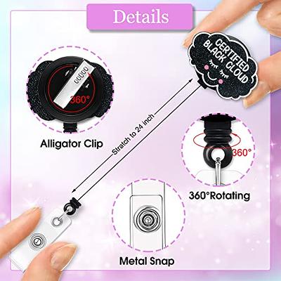 WIRESTER Acrylic Reel ID Holder Belt Clip Badge Retractable with Alligator  Clip for Office Worker Medical Staffs, Nurse, Doctor, Teacher, Student 