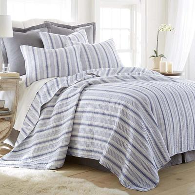 Shop Striped Reversible Comforter Set Navy, Comforters & Blankets