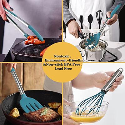 Silicone Cooking Utensil Set, Fungun Kitchen Utensils Set with Stainless Steel