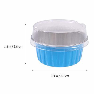 Proshopping 50 Pieces Paper Mini Bundt Cake Pans, Disposable Paper Baking Molds, Small Fluted Cake Pan, Nonstick Cupcake Liners for Pound Cakes - 4