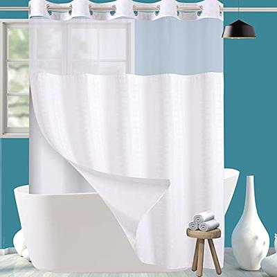 Zenna Home Waterproof PEVA Shower Curtain or Shower Liner with 9 Mesh  Storage Pockets, 70 x 72, Bathroom Organizer, Grey