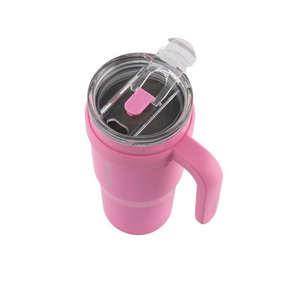 Reduce Vacuum Insulated Stainless Steel Cold1 Tumbler Mug with 3 Way Lid Straw & Handle - Peony Opaque - 24 fl oz