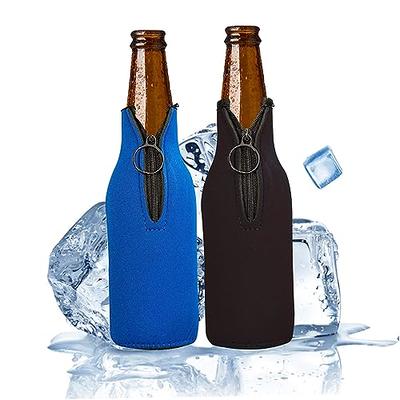 Beer Bottle Sleeve Insulators 12oz 330ml Standard Beer Bottle Cooler Covers Zip-Up Bottle Jacket 12oz Beer Bottle Holder Non-Slip Thick Neoprene