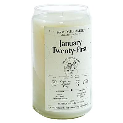 Birthdate Candles, January 21 - Aquarius Zodiac Scented Candles Birthday  Gift - Lavender, Sage & Neroli Scent - All-Natural Soy & Coconut Wax, 60-80  Hour Burn Time - Made in USA - Yahoo Shopping