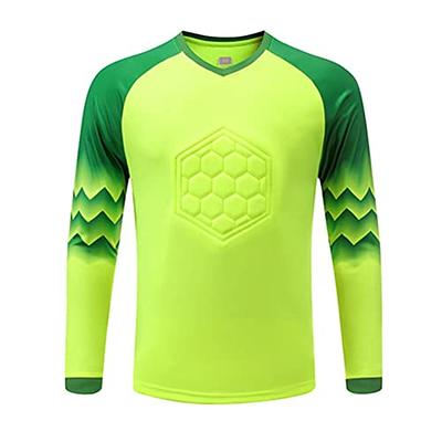 TiaoBug Kids Boys Gladiator Goalkeeper Jersey Padded Goalie Shirt