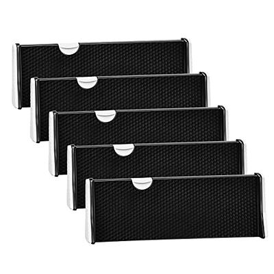 Deep Drawer Organizer by Rapturous 6 inch High Expandable Dresser Drawer Organizers, Adjustable Black Kitchen Drawer Organization Separators for