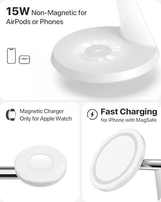 3 In 1 Wireless Charger Wireless Charging Station Charging Stand Compatible  With Apple Watch Series, AirPods Pro, IPhone 