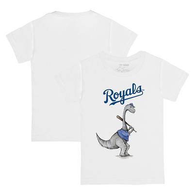 Youth Tiny Turnip White Kansas City Royals Baseball Bow T-Shirt