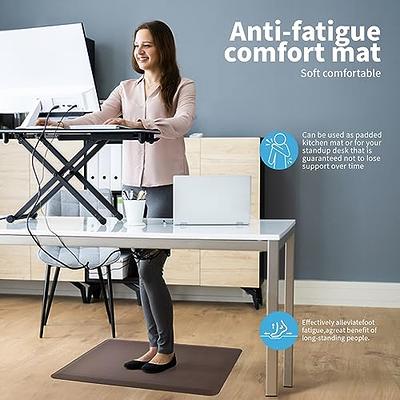 Art3d Anti Fatigue Mat - 1/2 Inch Cushioned Kitchen Mats - Non Slip Foam Comfort  Cushion for Standing Desk, Office or Garage Floor (17.3x28, Chocolate) -  Yahoo Shopping