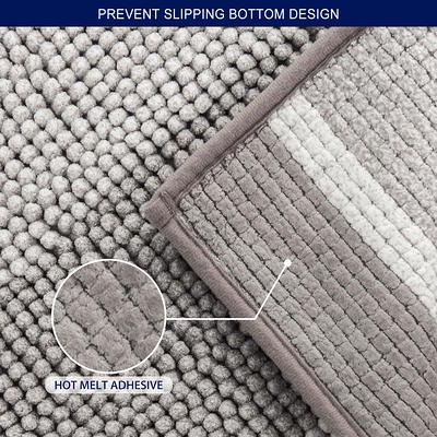 Subrtex Chenille Soft Rugs Super Water Absorbing Shower Mats - On