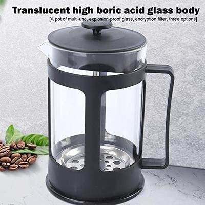 Coffee Press Maker, Stainless Steel Camping French Presss Coffee Maker,  Durable Heat Resistant Glass Coffee And Tea Maker , Insulated Coffee Maker  For Coffee, Milk Foam, Hot Chocolate, Juices And Tea 