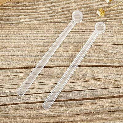GSHLLO 100 Pcs 0.25ml Plastic Mini Measuring Spoons Micro Teaspoon