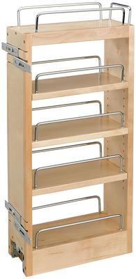 Cabinet-Organizers - Adjustable Wood Pull-Out Organizers for