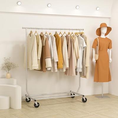 Extendable Foldable Heavy Duty Clothing Rack with Hanging Rod