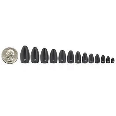 Reaction Tackle Drop Shot Tungsten Weights / Fishing Sinkers in Various  Sizes and Colors 