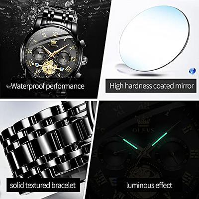 Taxau Simple Watches for Men Stainless Steel Strap Watches Men Water  Resistant Watch Classic Easy to Read Men's Date Watch Analog