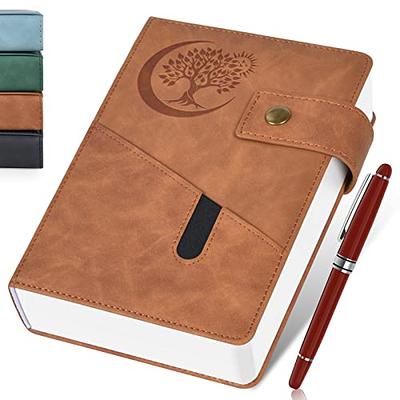 Lined Notebook Journal for Men Women -368 Pages B5 Large Leather