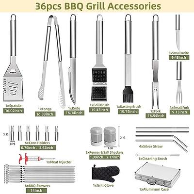 BBQ Grill Accessories Stainless Steel Tools Set for Men Women Grilling  Utensils