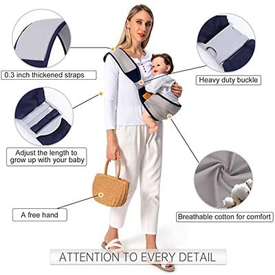 Baby Sling Carrier, Adjustable Baby Holder Carrier, Baby Half Wrapped Sling  Hip Carrier, One Shoulder Labor-Saving, Cloth Fabric Lightweight Baby  Carrier for Newborn to Toddler Up to 45 lbs (Grey) : 
