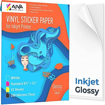 PRINTABLE VINYL STICKER Paper Matte White A4-50 Premium Self